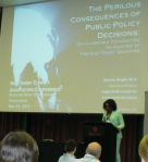 Beverly Wright, executive director of Deep South Center for Environmental Justice at Dillard University spoke on reducing risks to vulnerable populations.
