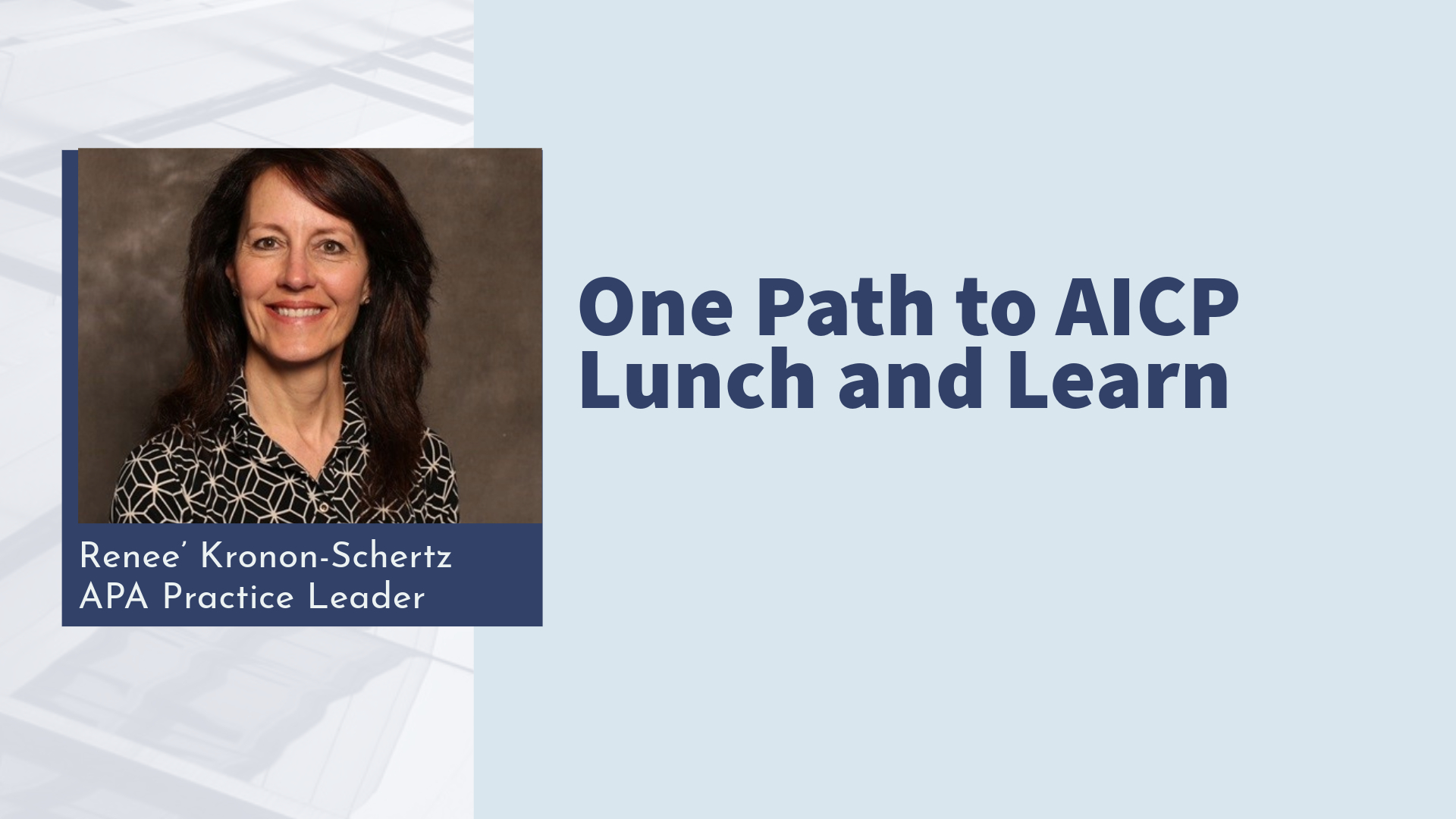 One Path to AICP flyer