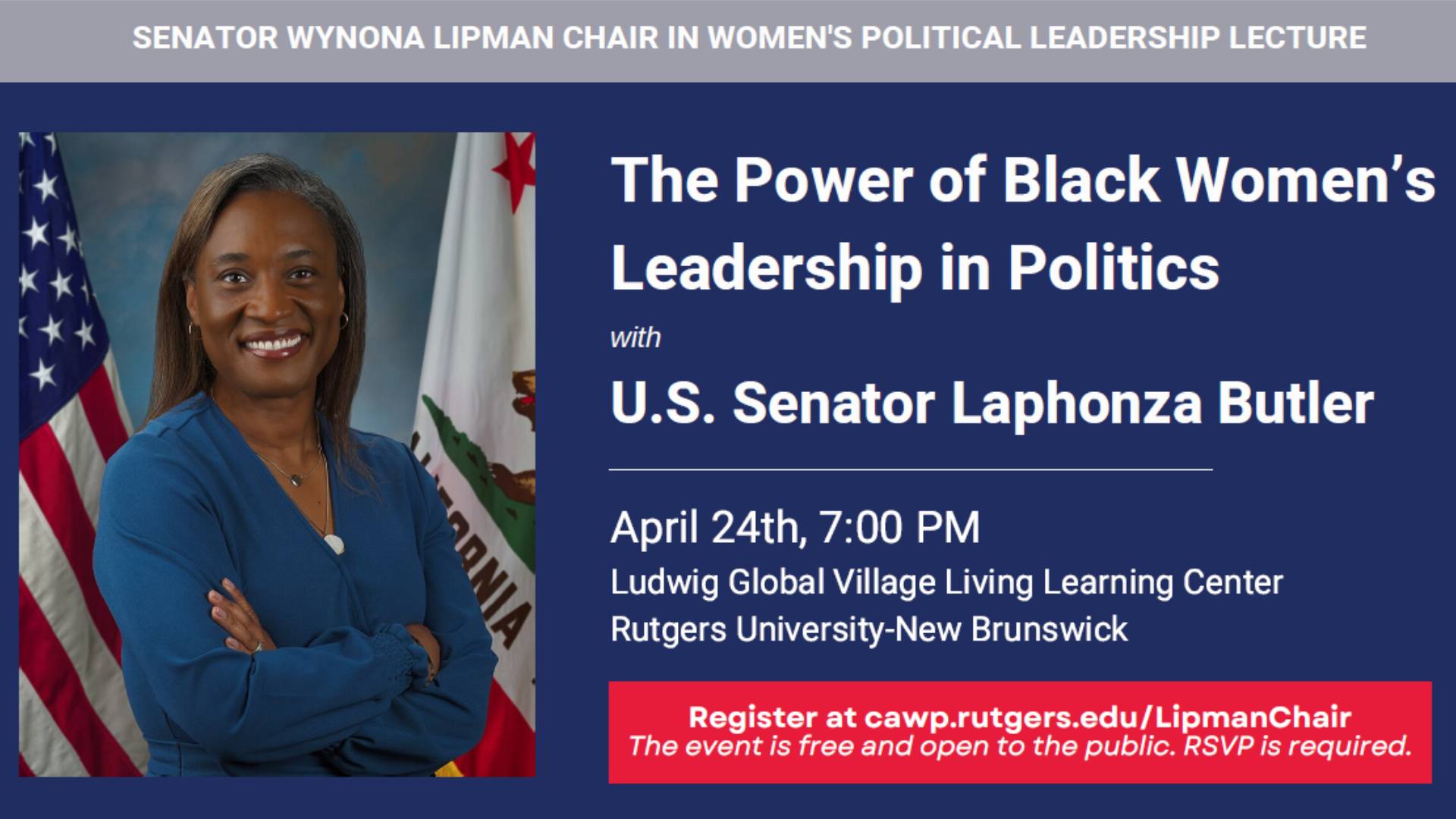 CAWP Lecture Senator Laphonza Butler