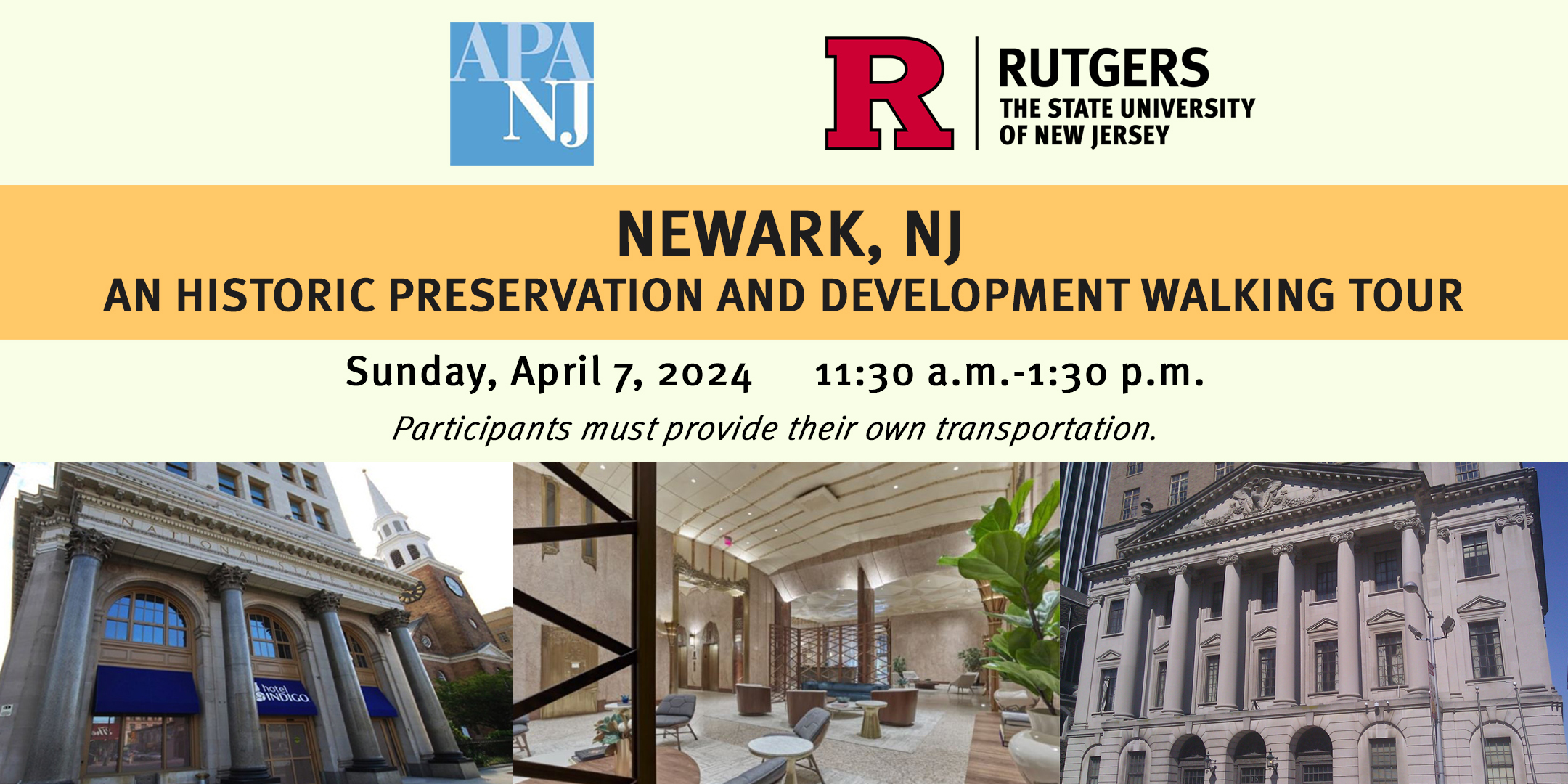 EJB APA Newark Walking Tour Historic Preservation