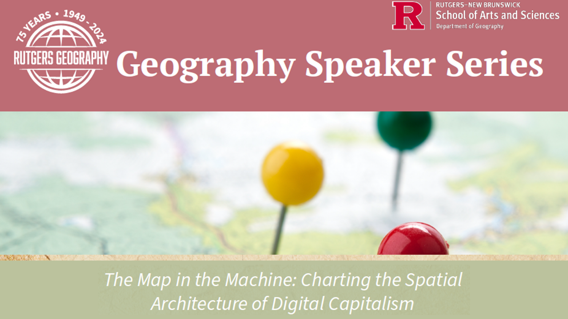 Rutgers Geography Speaker Series event
