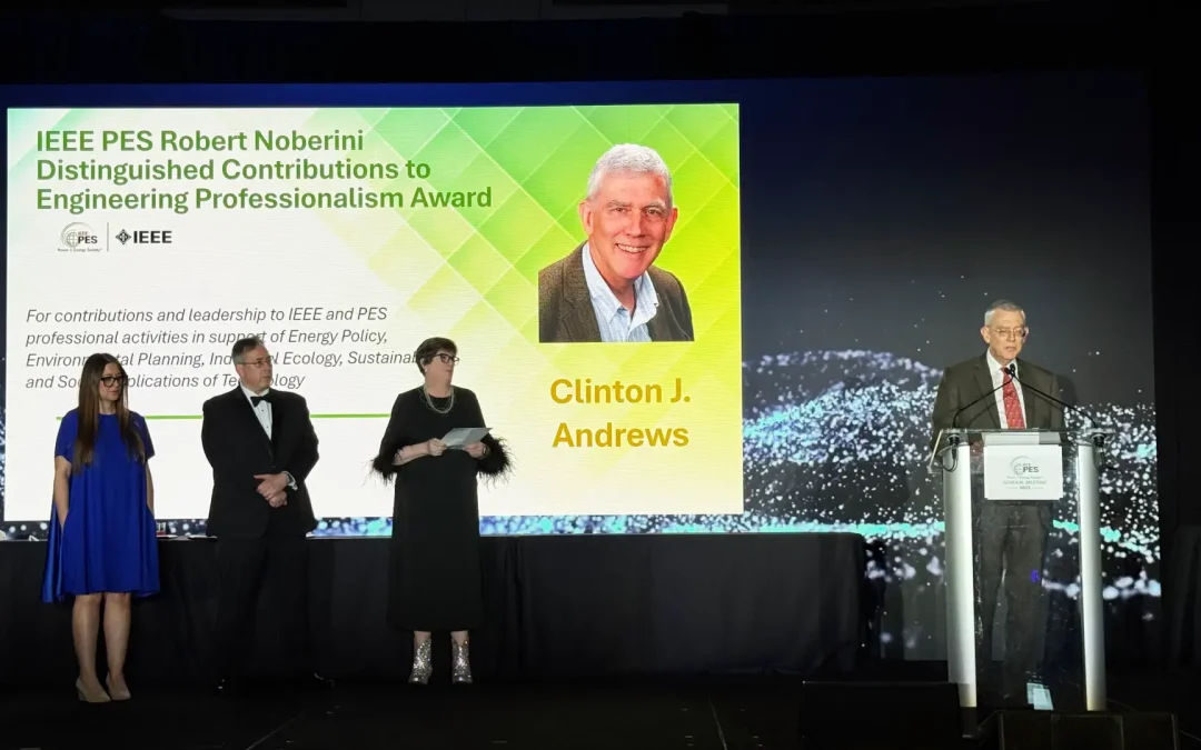 Prof. Clint Andrews Receives IEEE PES Robert Noberini Award