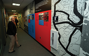 The Alan M. Voorhees Exhibit is a permanent installation on the fourth floor of the Bloustein School’s Civic Square Building, home of the Alan M. Voorhees Transportation Center. The exhibit is open during normal operating hours of the building.
