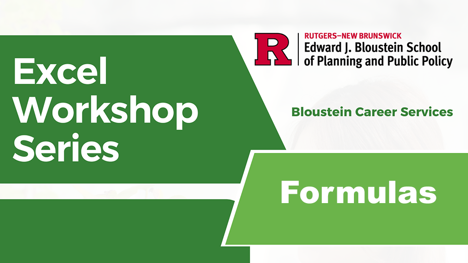 Career Services: Excel Formulas event