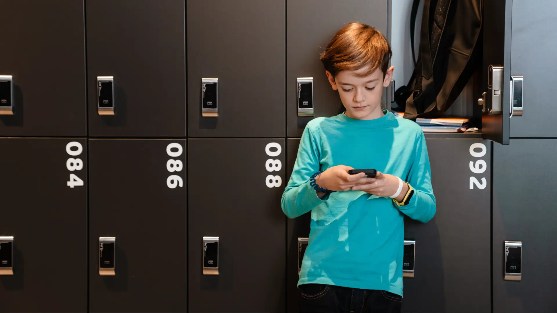 Young student on cell phone