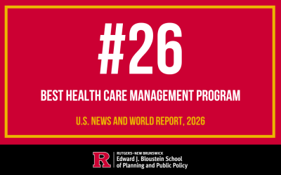 Rutgers MHA ranked #26 in 2026 by U.S. News and World Report